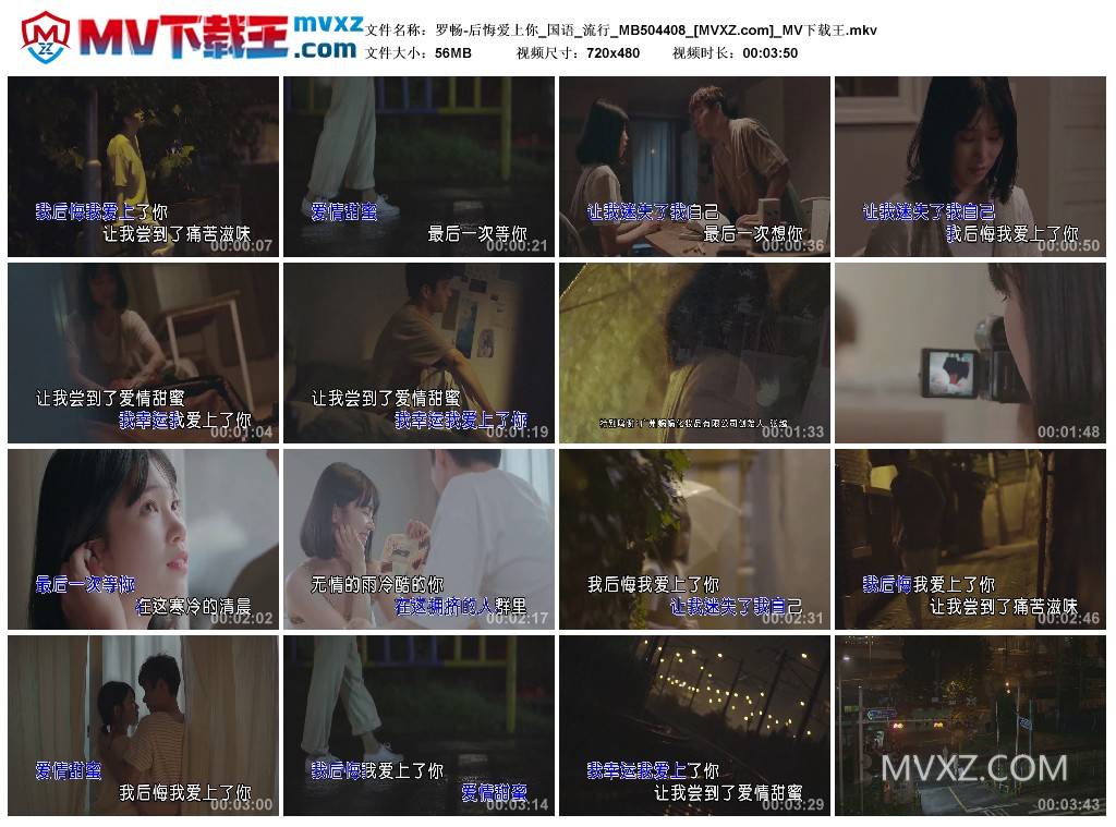 罗畅-后悔爱上你_国语_流行_MB504408